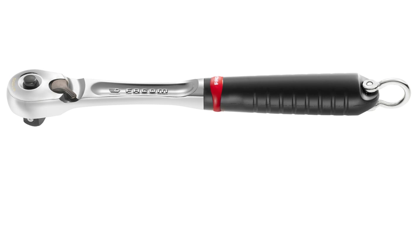 Facom SL.171SLS 1/2 in Square Ratchet with Bi-material Elastomer Handle, 262 mm Overall