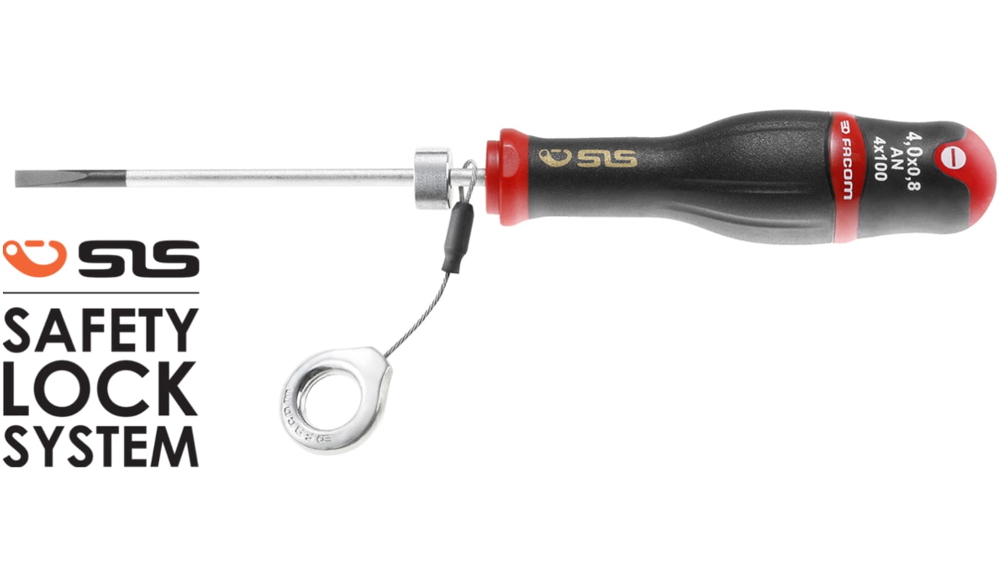Facom 2 mm Schlitz Standard-Schraubendreher, , 169 mm / Klinge 75 mm