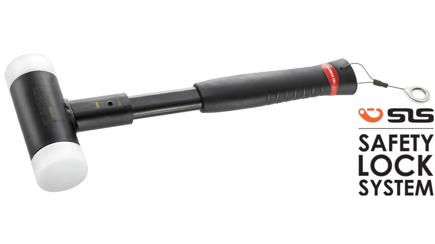 Mazo Facom con mango de fibra de vidrio de 1.7kg, bocas intercambiables, de Nylon, Ø 60.0mm