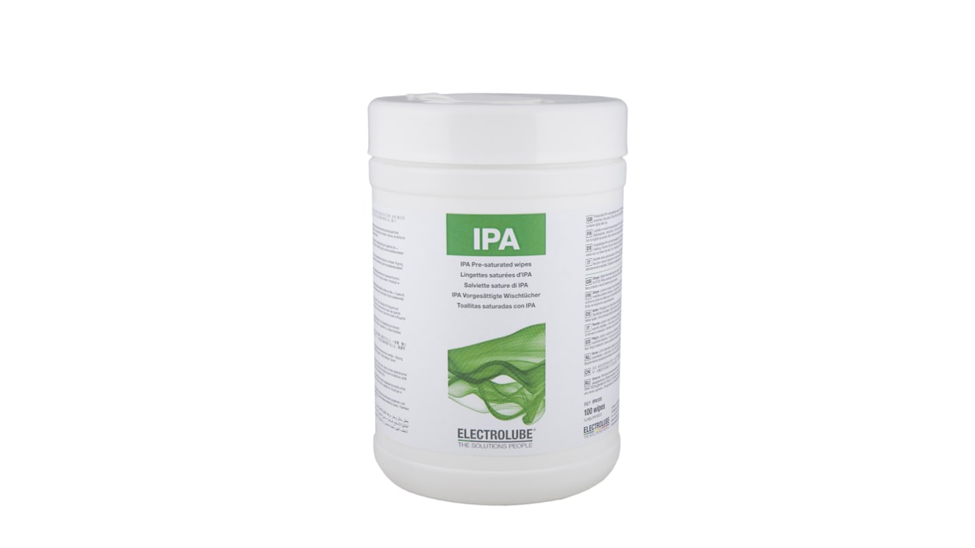 Salviette con alcool isopropilico Electrolube da 100 Wipes