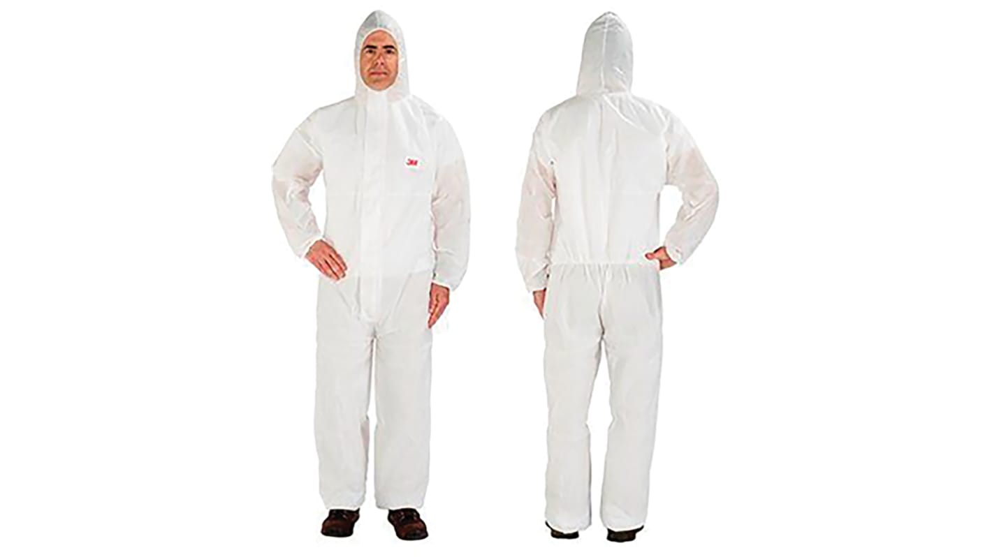 Mono desechable para hombre 3M de color Blanco, talla M, propriedades:protección contra polvo y salpicaduras,