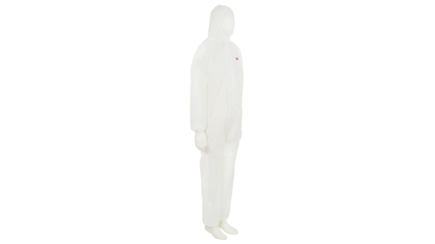 3M 4515 Einweg-Overalls L Weiß, Tall L. mit Kapuze Unisex, SMS-Stoff