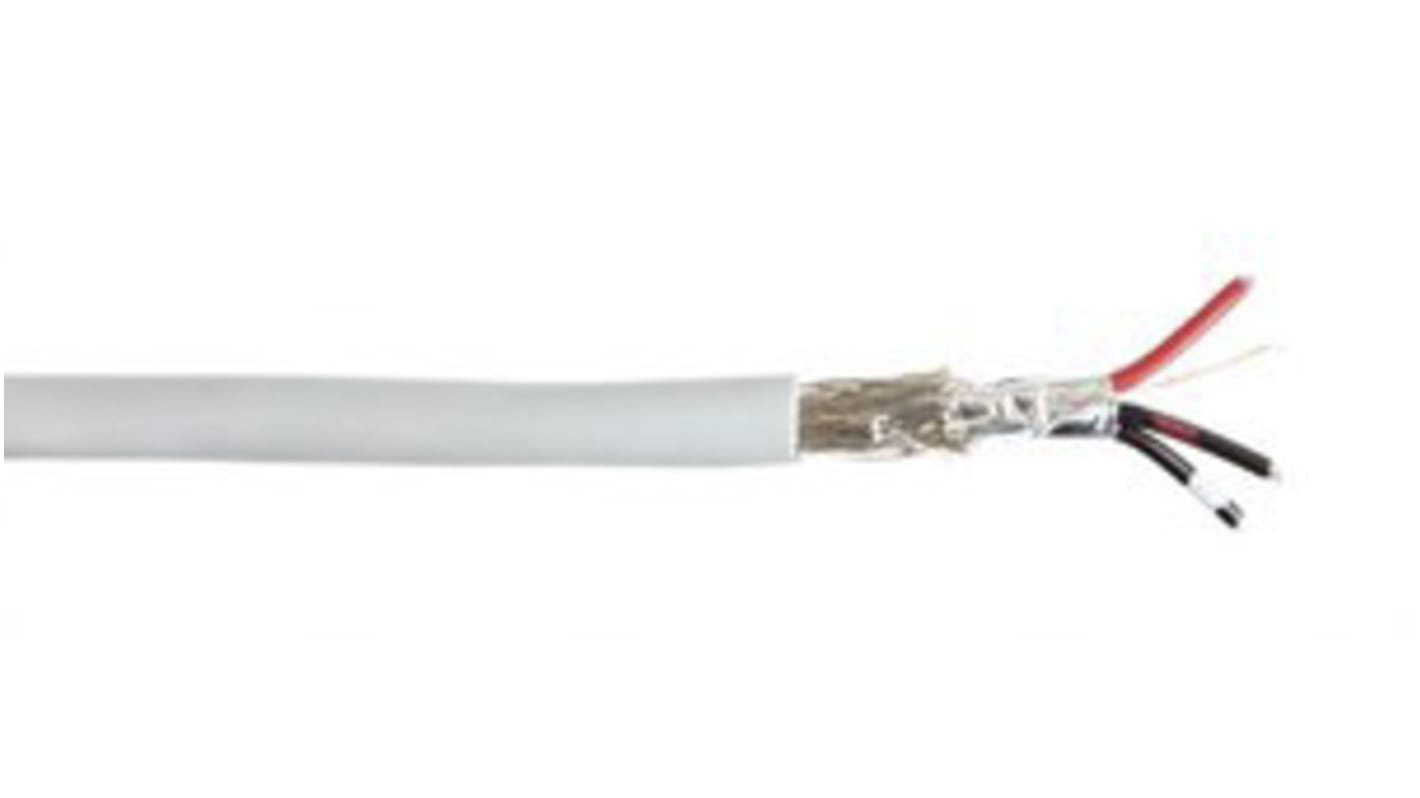 AXINDUS MP22E Series Data Cable, 2 Pairs, 4 Cores, 0.22 mm², Screened, 24 AWG, 100m, Screened Shield