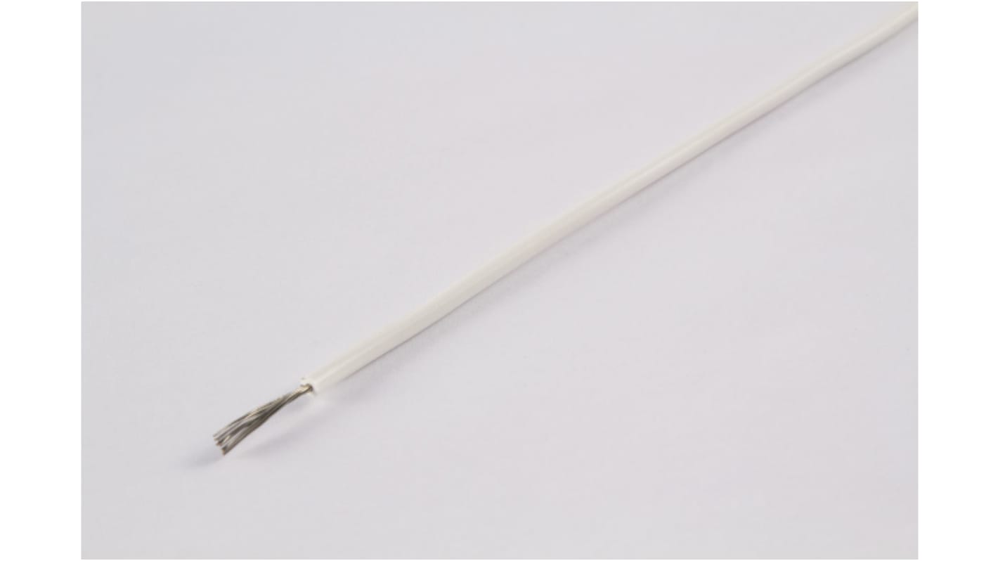 AXINDUS KY30 Series White 0.12 mm² Hook Up Wire, 26 AWG, 7/0.15 mm, 200m, PVC Insulation, KY3003BL