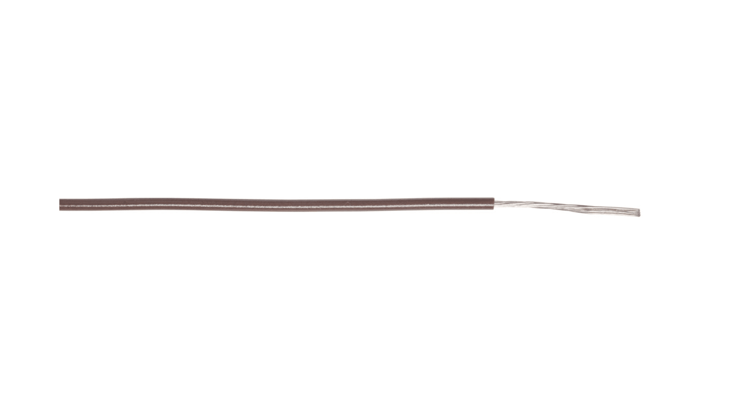 AXINDUS KY30 Series Brown 0.6 mm² Hook Up Wire, 20 AWG, 19/0.2 mm, 200m, PVC Insulation, KY3006M