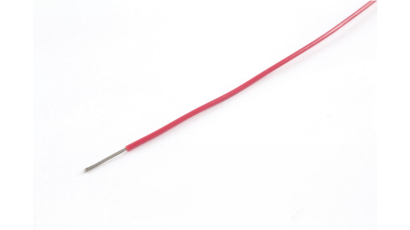 AXINDUS KY33 Series Red 0.38 mm² Hook Up Wire, 22 AWG, 7/0.25 mm, 200m, PVC Insulation, KY33A02R