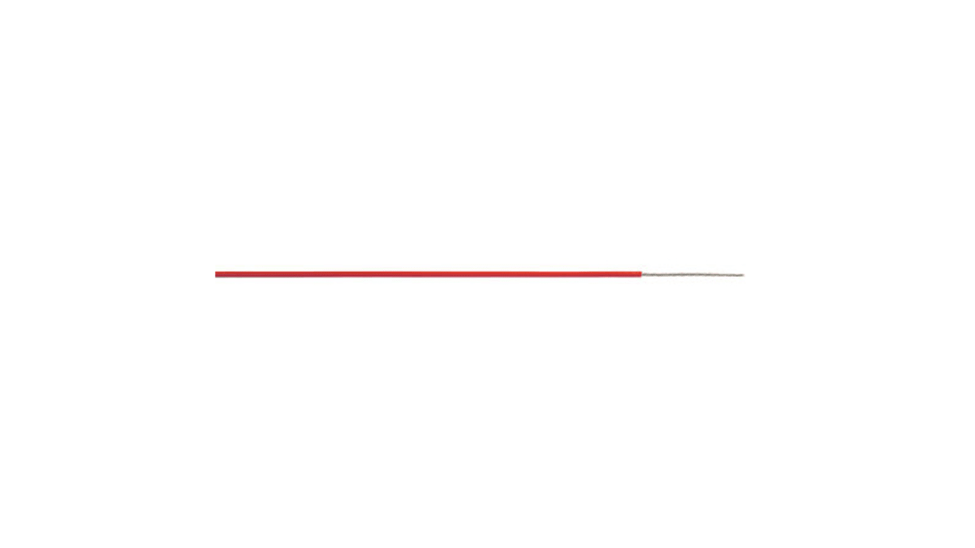 AXINDUS KZ Series Red 0.22 mm² Hook Up Wire, 24 AWG, 250m, PTFE Insulation, KZ0405R