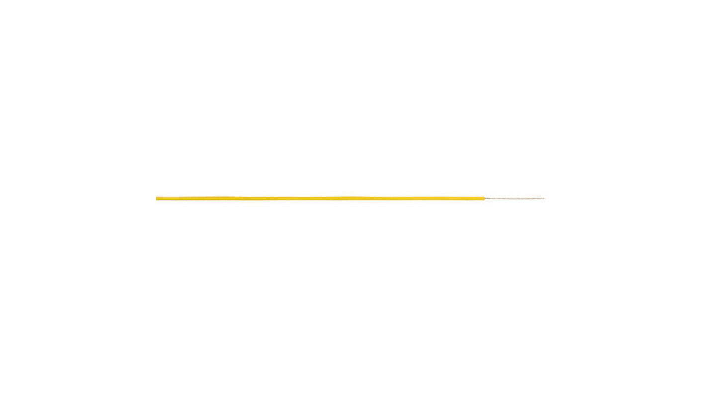 AXINDUS KZ Series Yellow 0.34 mm² Hook Up Wire, 22 AWG, 250m, PTFE Insulation, KZ0506J