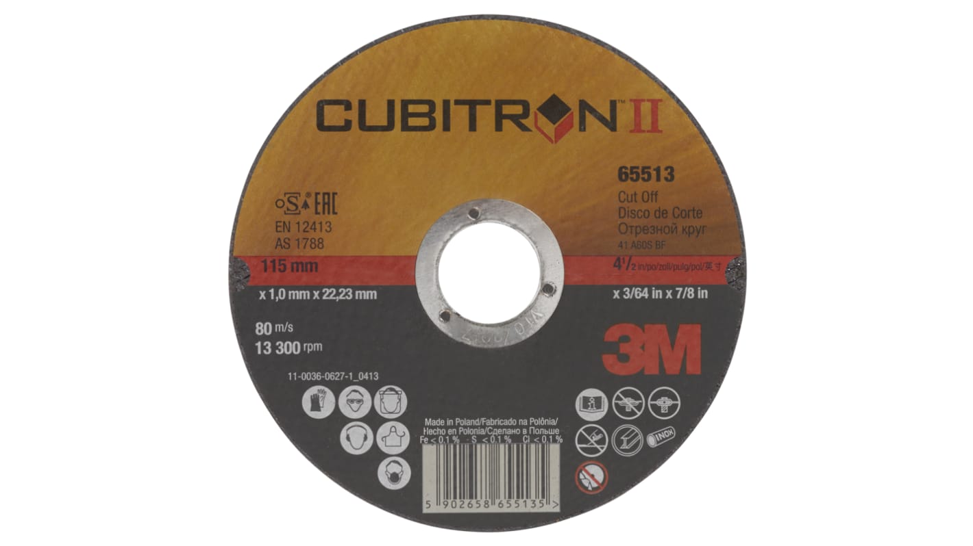 3M Cubitron™ II Ceramic x 1mm Thick, 3M™ Cubitron™ II Cut-off Wheel, 25 in pack