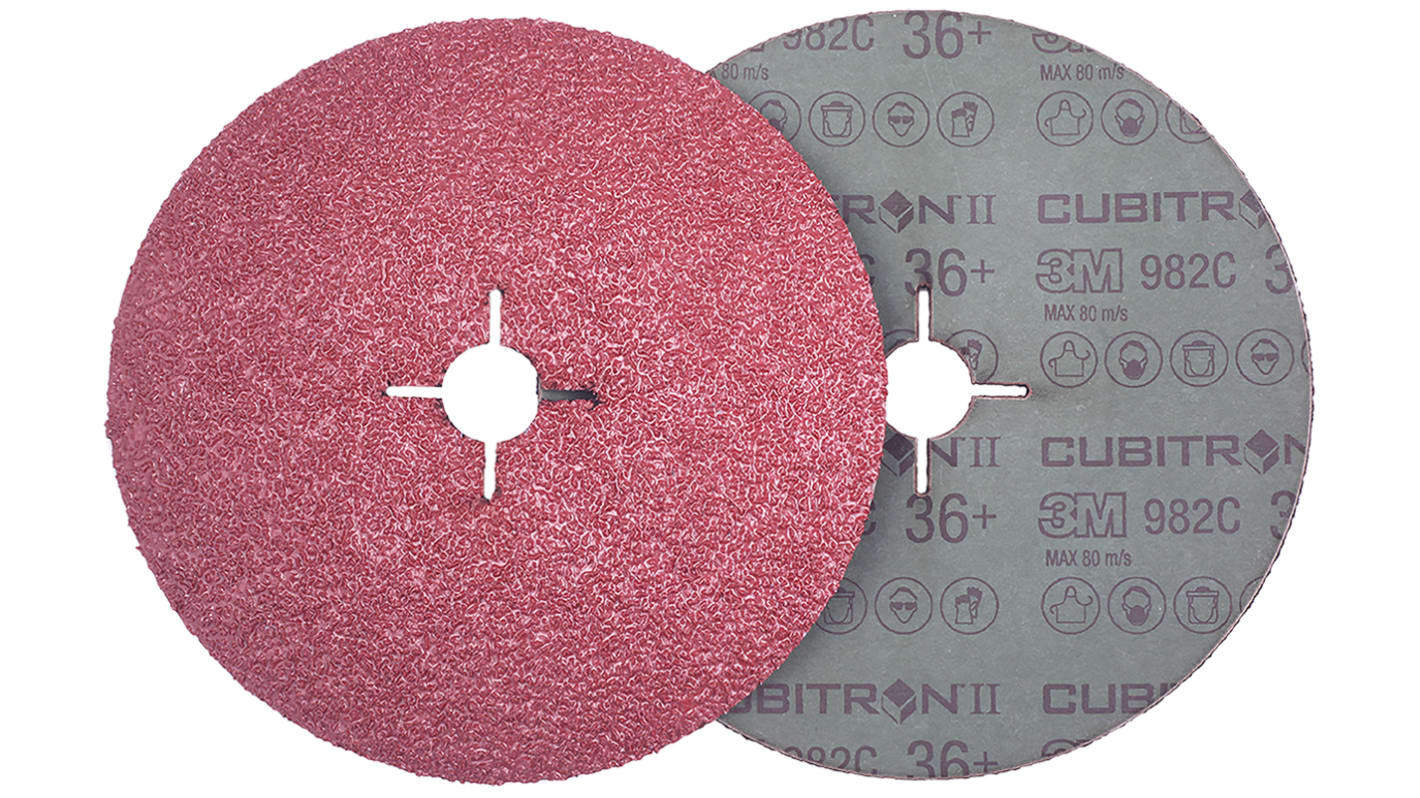 3M Cubitron™ II Ceramic Sanding Disc, 125mm, 36+ Grade, P36 Grit, 3M™ Cubitron™ II 982C