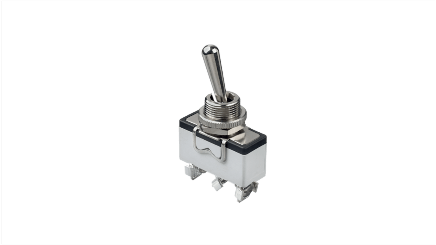 APEM Toggle Switch, Panel Mount, On-Off, SPDT, Screw Terminal, 400V ac
