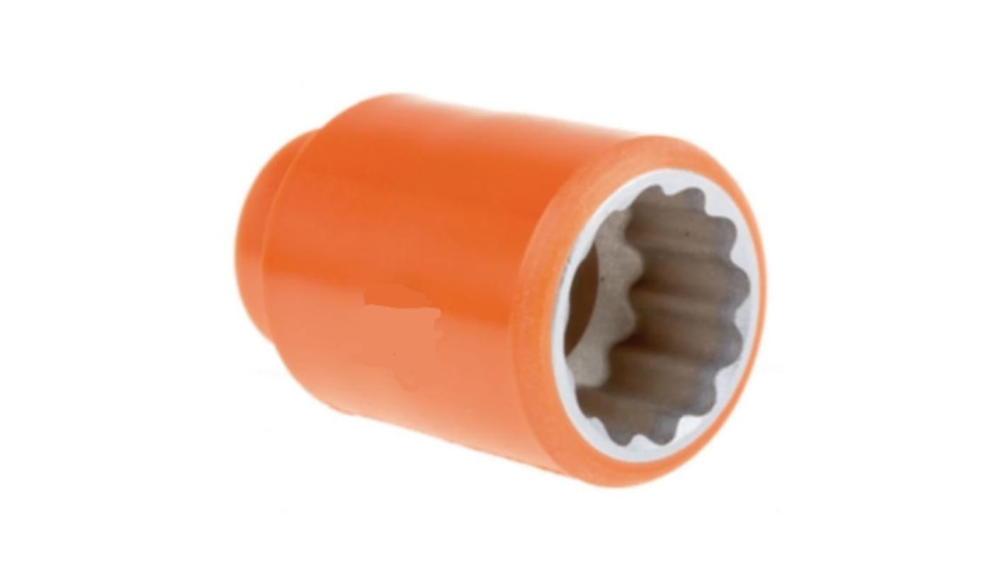 ITL Insulated Tools Ltd 1/2 in Drive 24mm Insulated Standard Socket, 12 point, VDE/1000V, 54 mm Overall Length