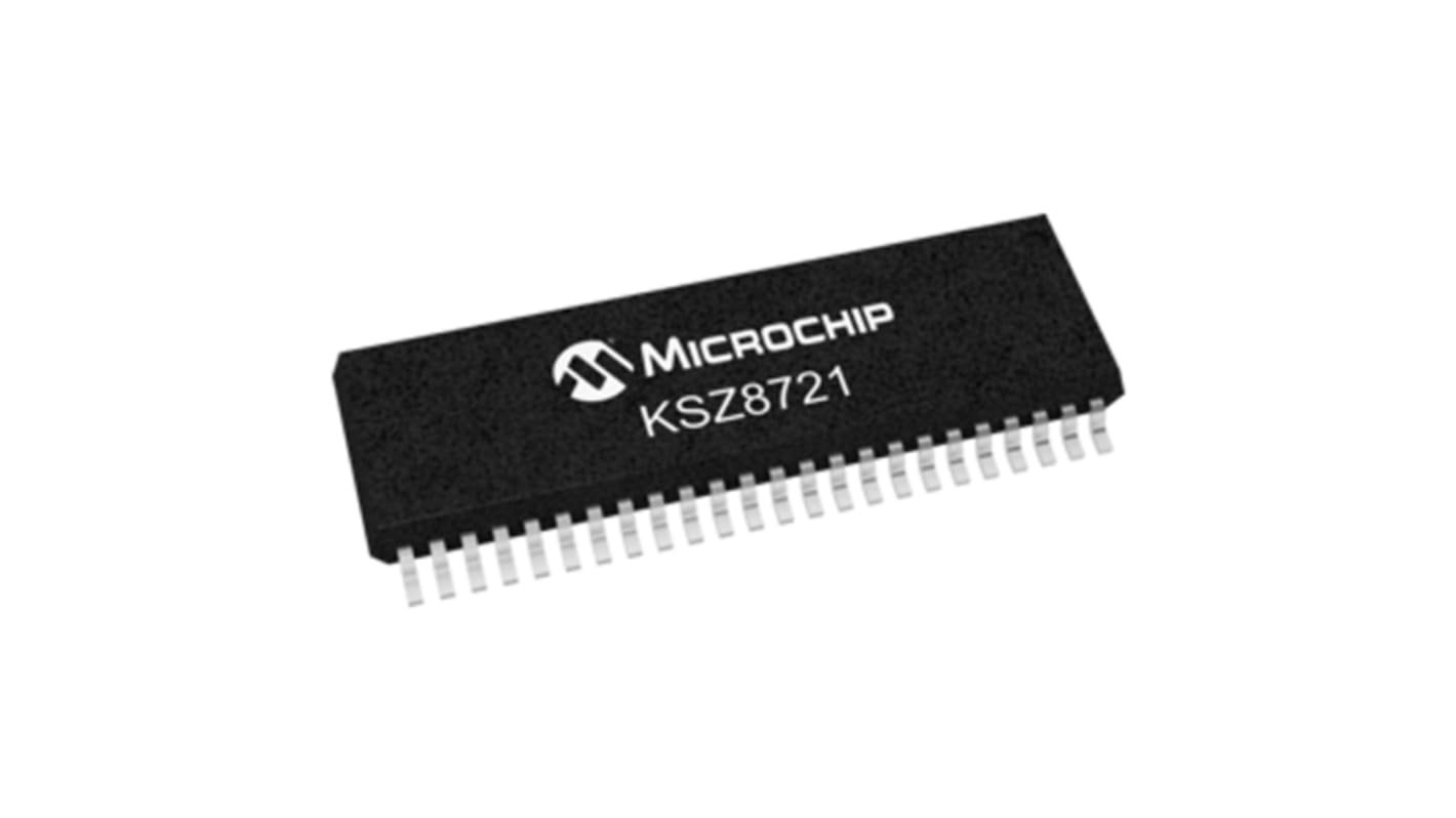 Microchip イーサネットトランシーバ, 100Mbps, SSOP - 48 ピン, 3.3 V