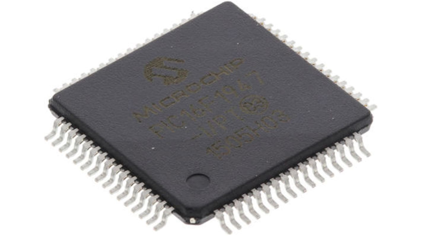 Microcontrollore Microchip, PIC, TQFP, PIC16F, 64 Pin, Montaggio superficiale, 8bit, 32MHz