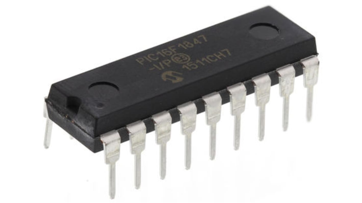 Microchip PIC16F单片机, PIC内核, 18针, PDIP, 最大32MHz, 8 kB 闪存, 1.024 kB RAM