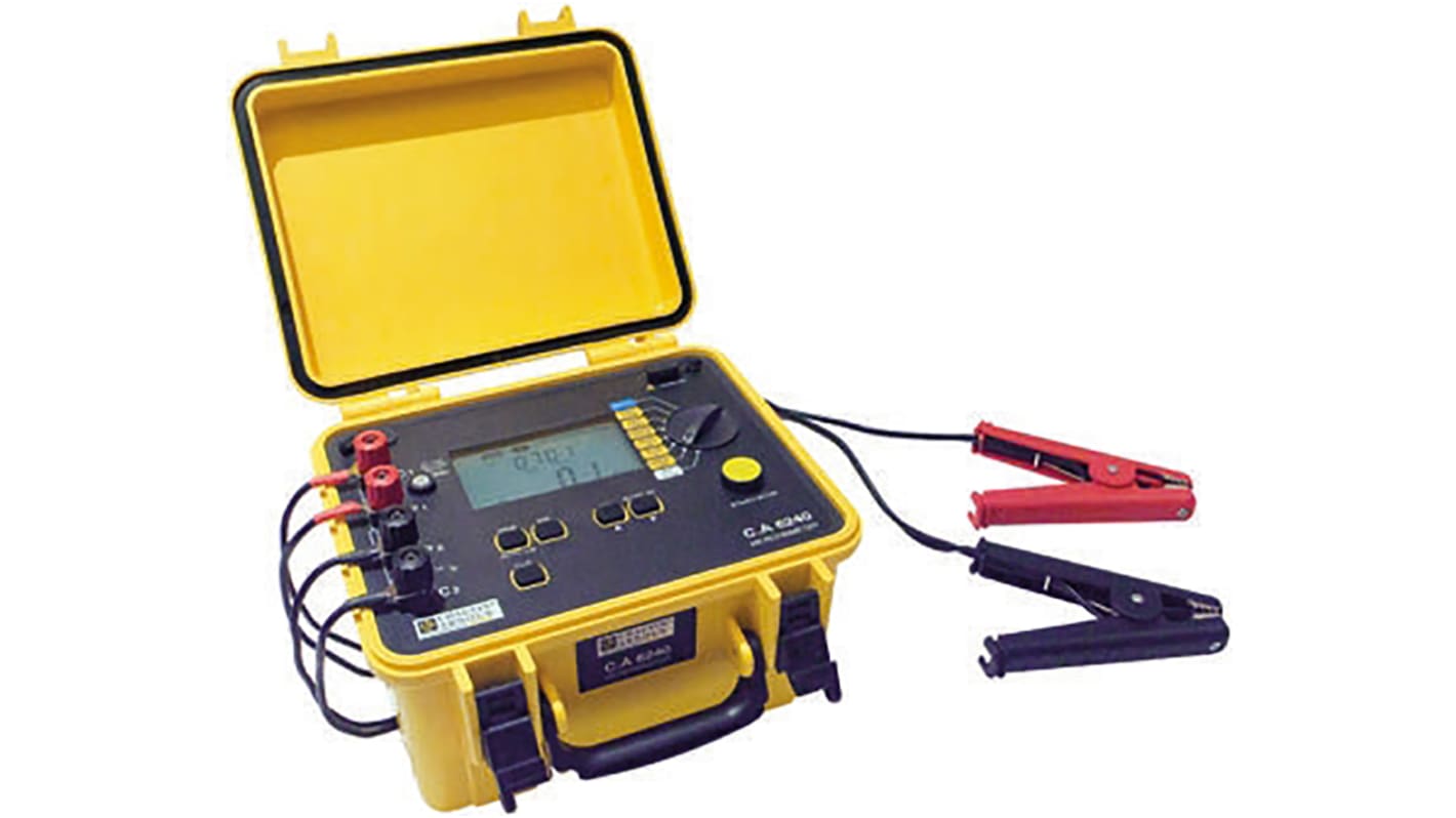 Chauvin Arnoux CA 6240 Ohmmeter, 399 Ω Max, 1μΩ Resolution, 4 Wire - RS Calibrated