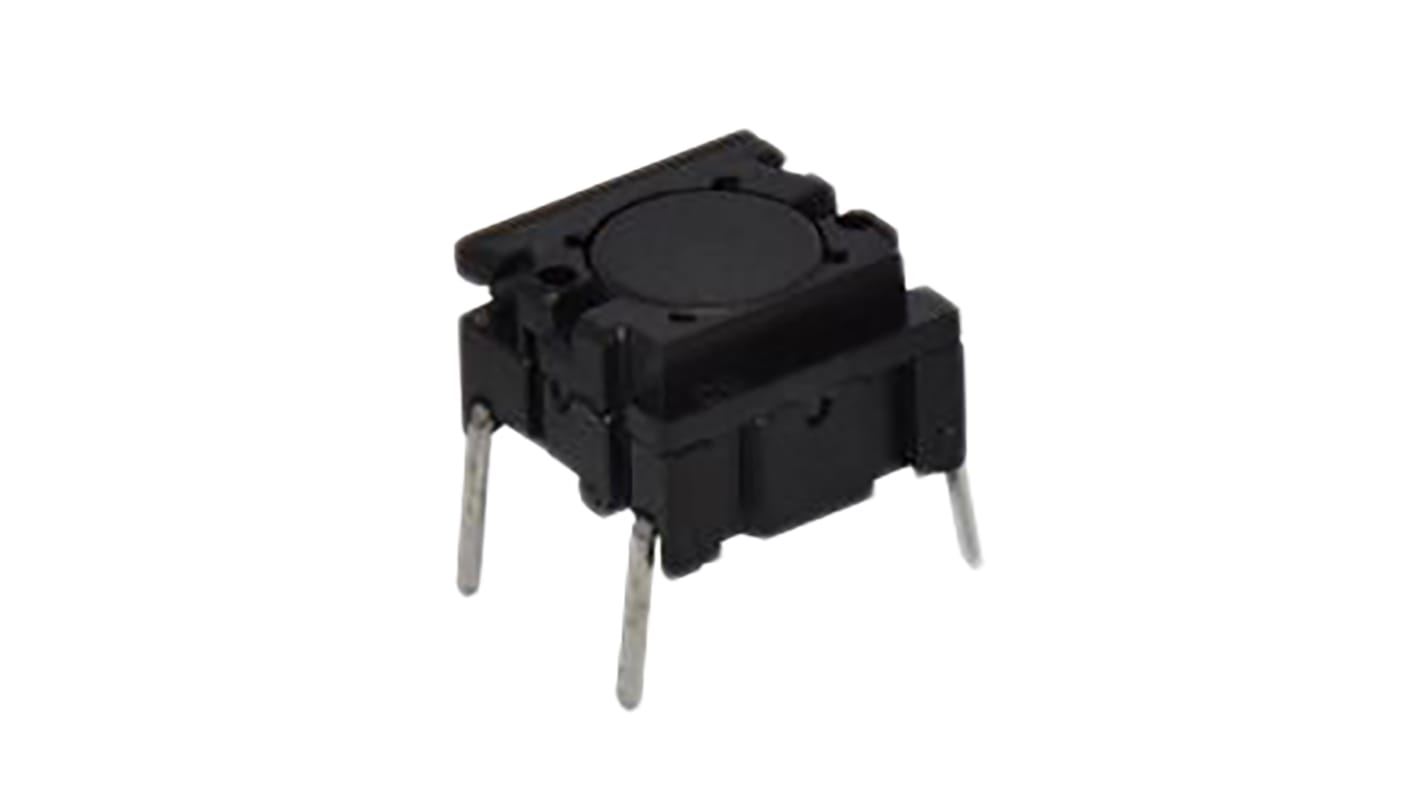 MEC IP67 Black Flat Button Tactile Switch, SPST 50 mA 6.5 (Dia.)mm PCB