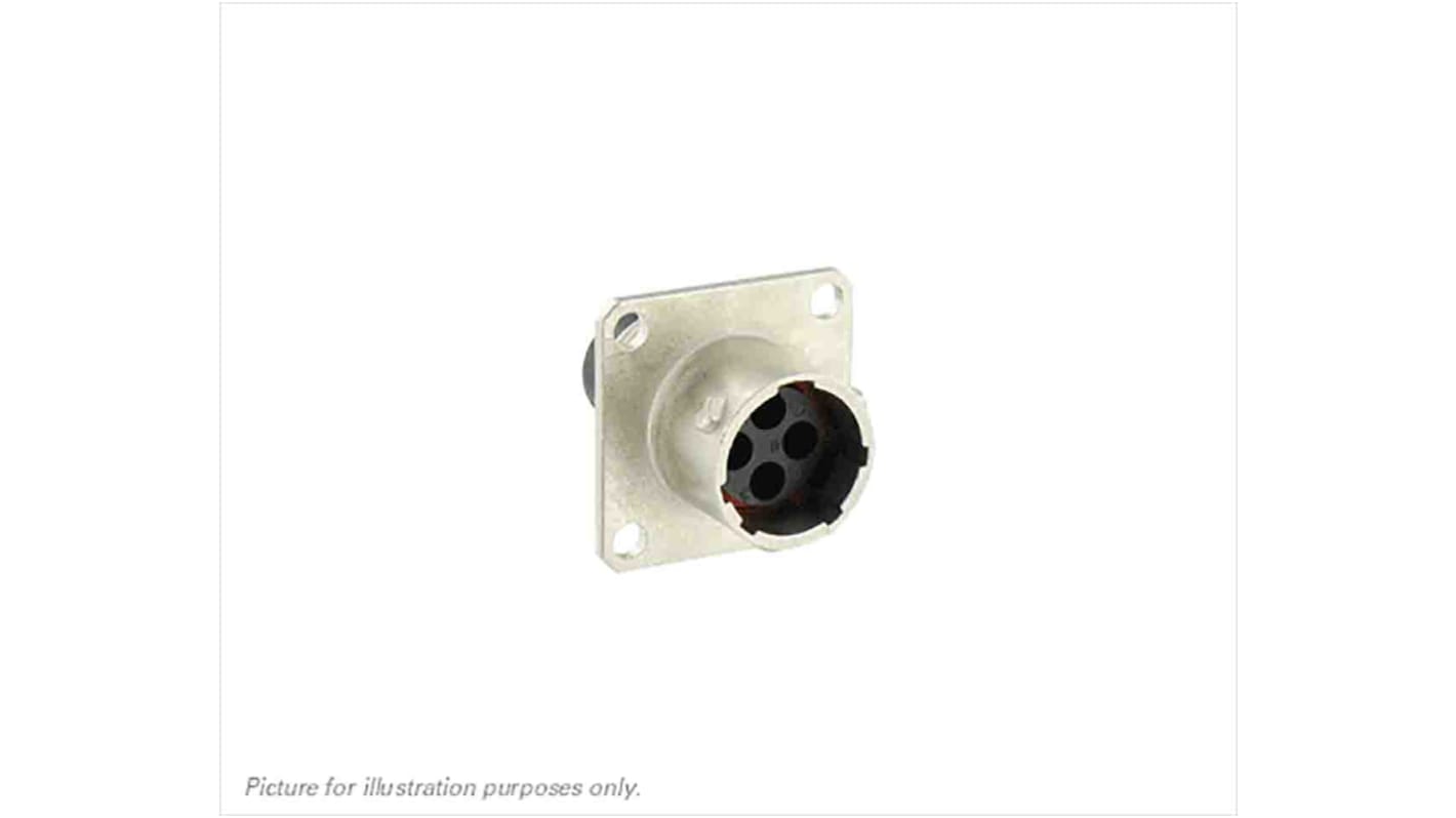 Conector circular Souriau Sunbank by Eaton macho serie UT0 de 4 vías macho, tamaño carcasa 10, Montaje de Reborde,