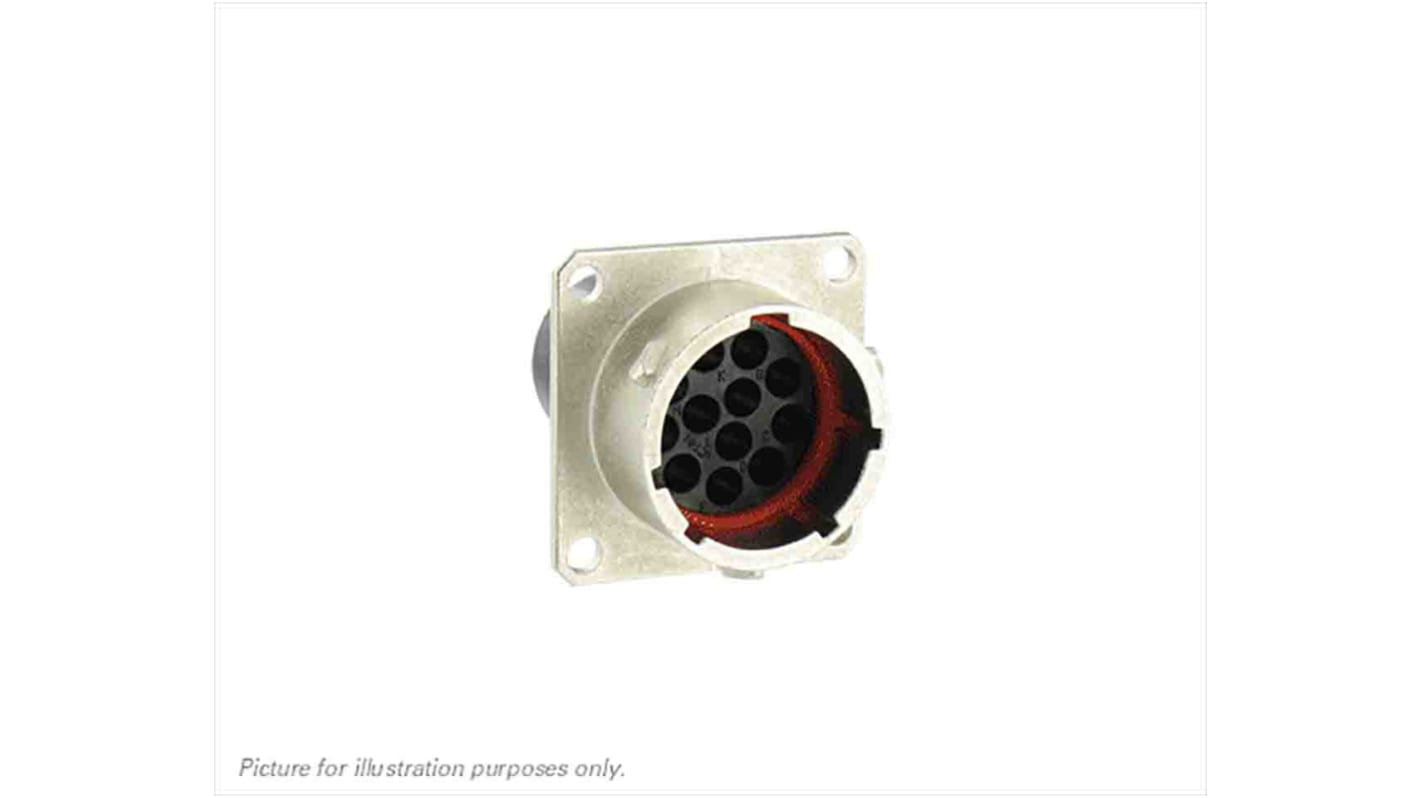 Souriau Sunbank by Eaton Circular Connector, 12 Contacts, Flange Mount, Plug, Male, IP68, IP69K, UT0 Series