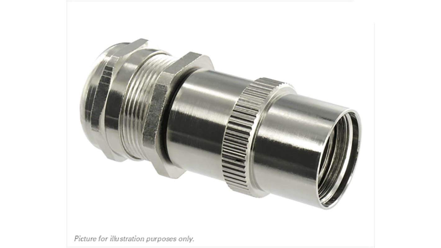 Souriau, UT0Size 22 Straight Cable Clamp With Strain Relief, For Use With UT0-UT0W Series Circular Connector
