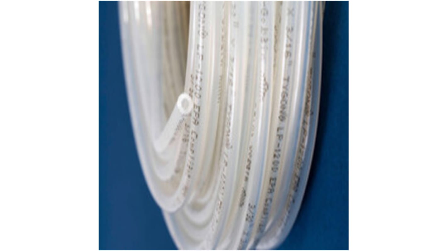 Saint Gobain Tygon® LP-1200 Fluoropolymer, TPU, Flexible Tube, 4.8mm ID, 8mm OD, Clear, 15m