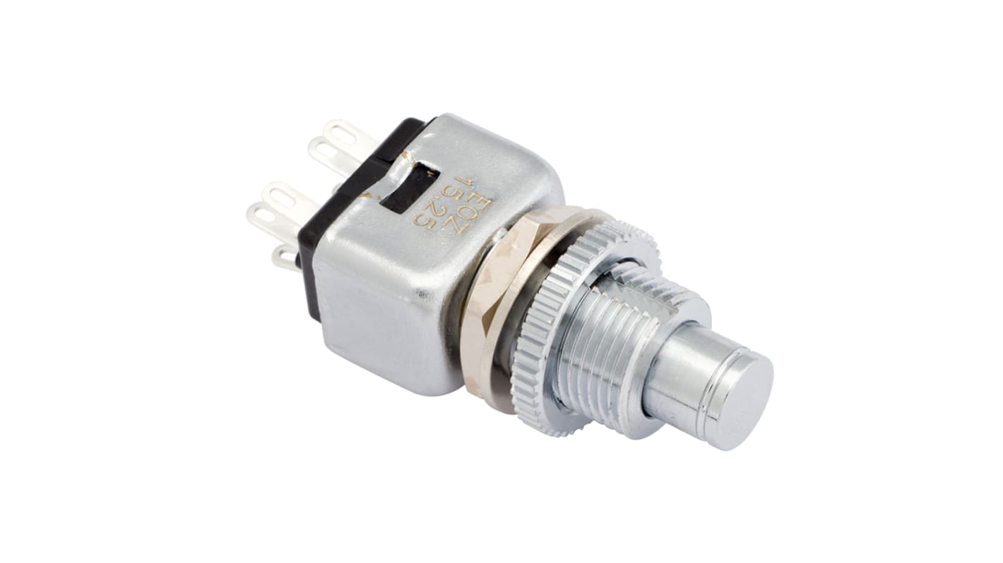 EOZ Push Button Switch, Momentary, Panel Mount, 10.2mm Cutout, DPDT, 48 V dc, 220V ac, IP65, IP67