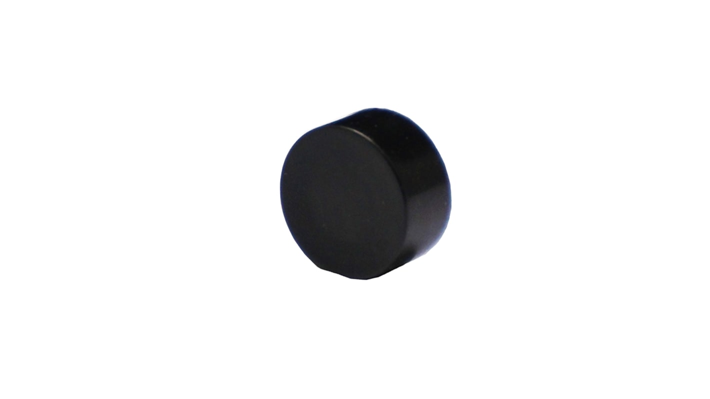 EOZ 黑色按钮帽, 9 (Dia.) x 5mm, 用于10 mm 按钮