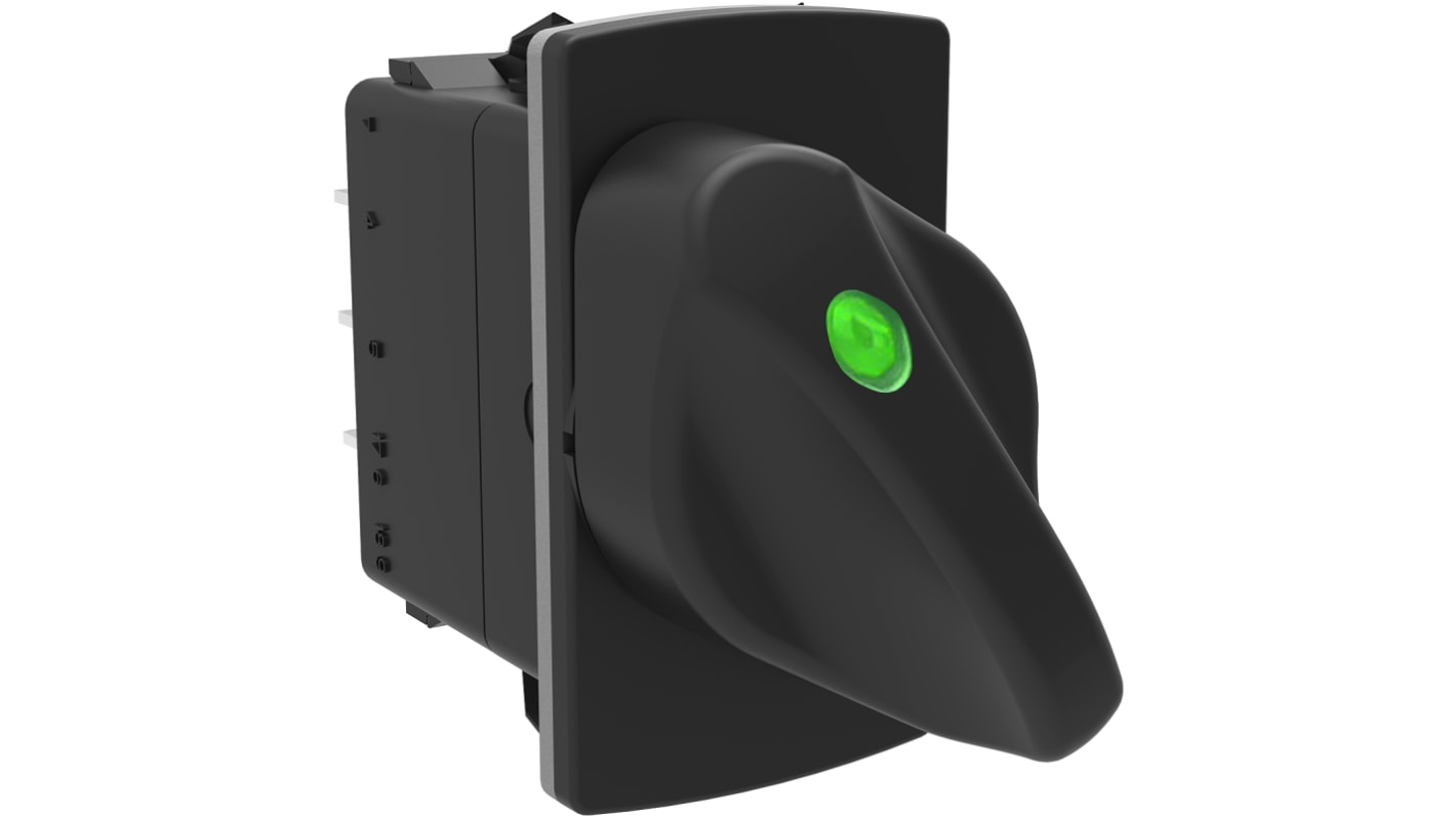 Carling Technologies, 2 Position DPDT Rotary Switch, 15 A @ 24 V, Quick Connect