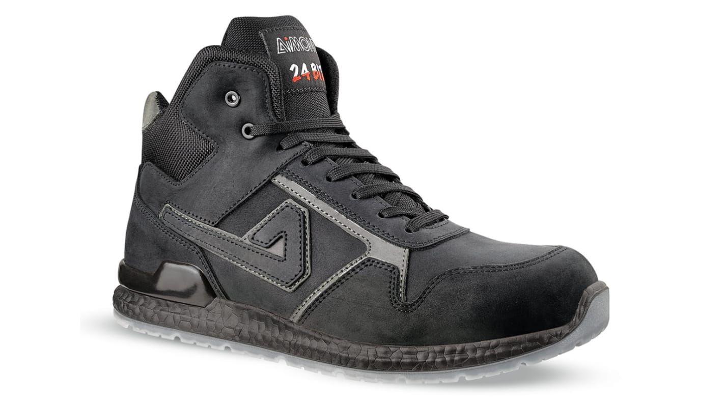 AIMONT 24 BIT EN20345 S3, Unisex Sicherheitsstiefel Schwarz, Grau, mit Aluminium-Schutzkappe , Größe 43 / UK 9