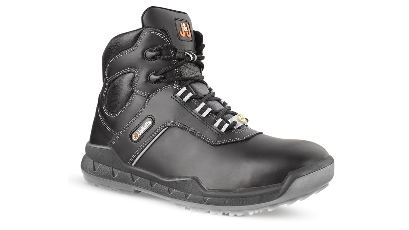 Jallatte J&J Black ESD Safe Polymer Toe Capped Unisex Ankle Safety Boots, UK 8, EU 42