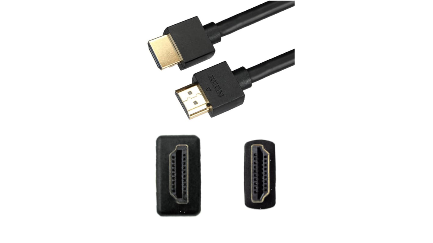 RS PRO HDMI-Kabel A HDMI Stecker B HDMI Stecker, 7.5m, Schwarz