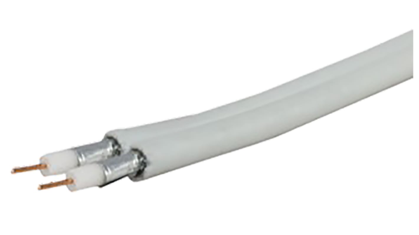 RS PRO, 250m, Twin RG6 Coaxial, Unterminated