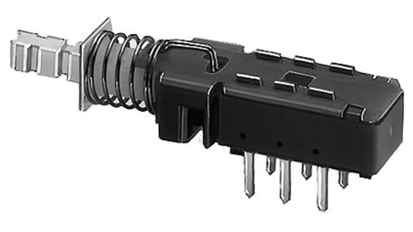 KNITTER-SWITCH Miniature Push Button Switch, Momentary, PCB, DPDT