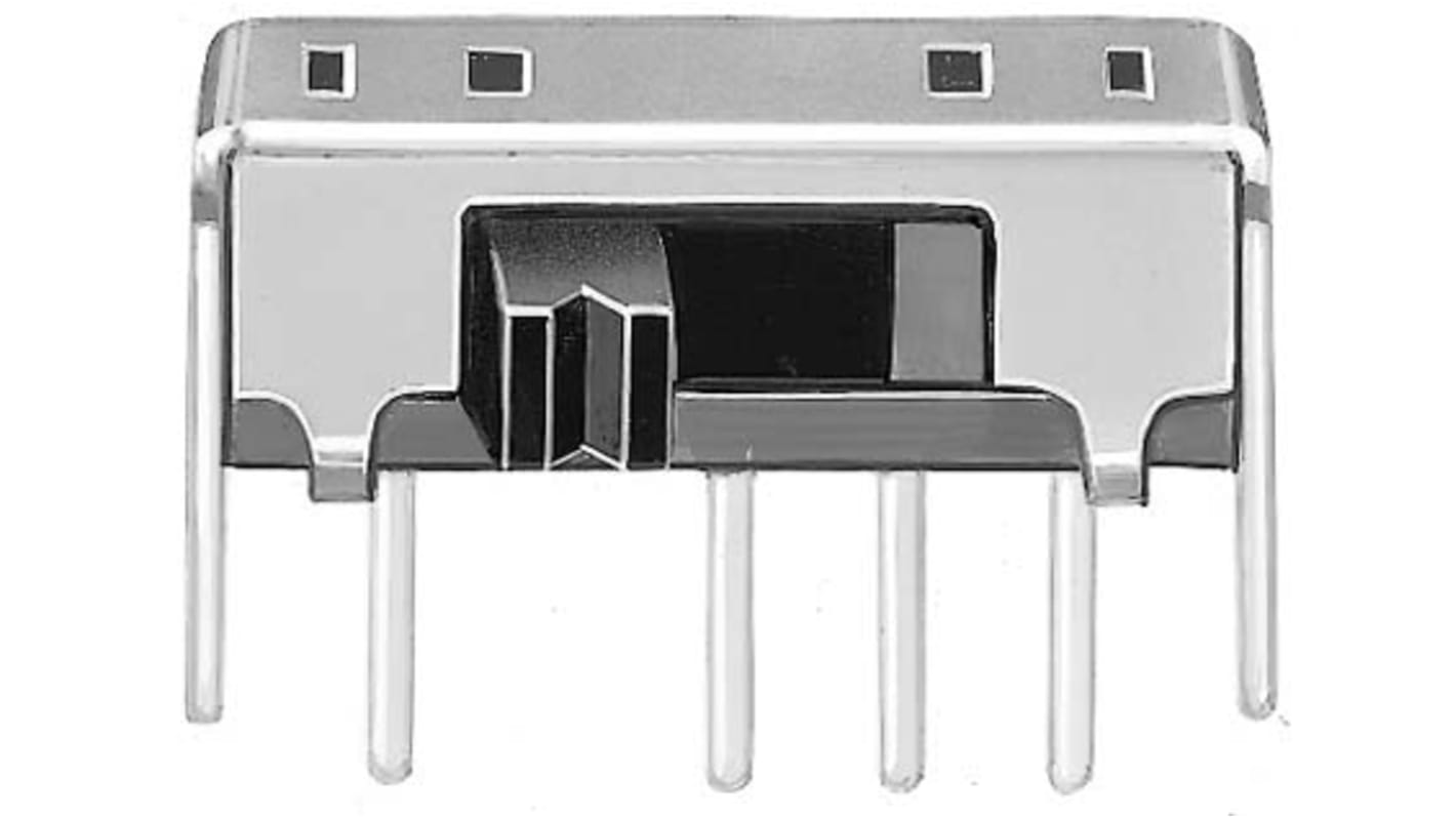 Commutateur à glissière, On-On-On, 100mA, montage Circuit imprimé