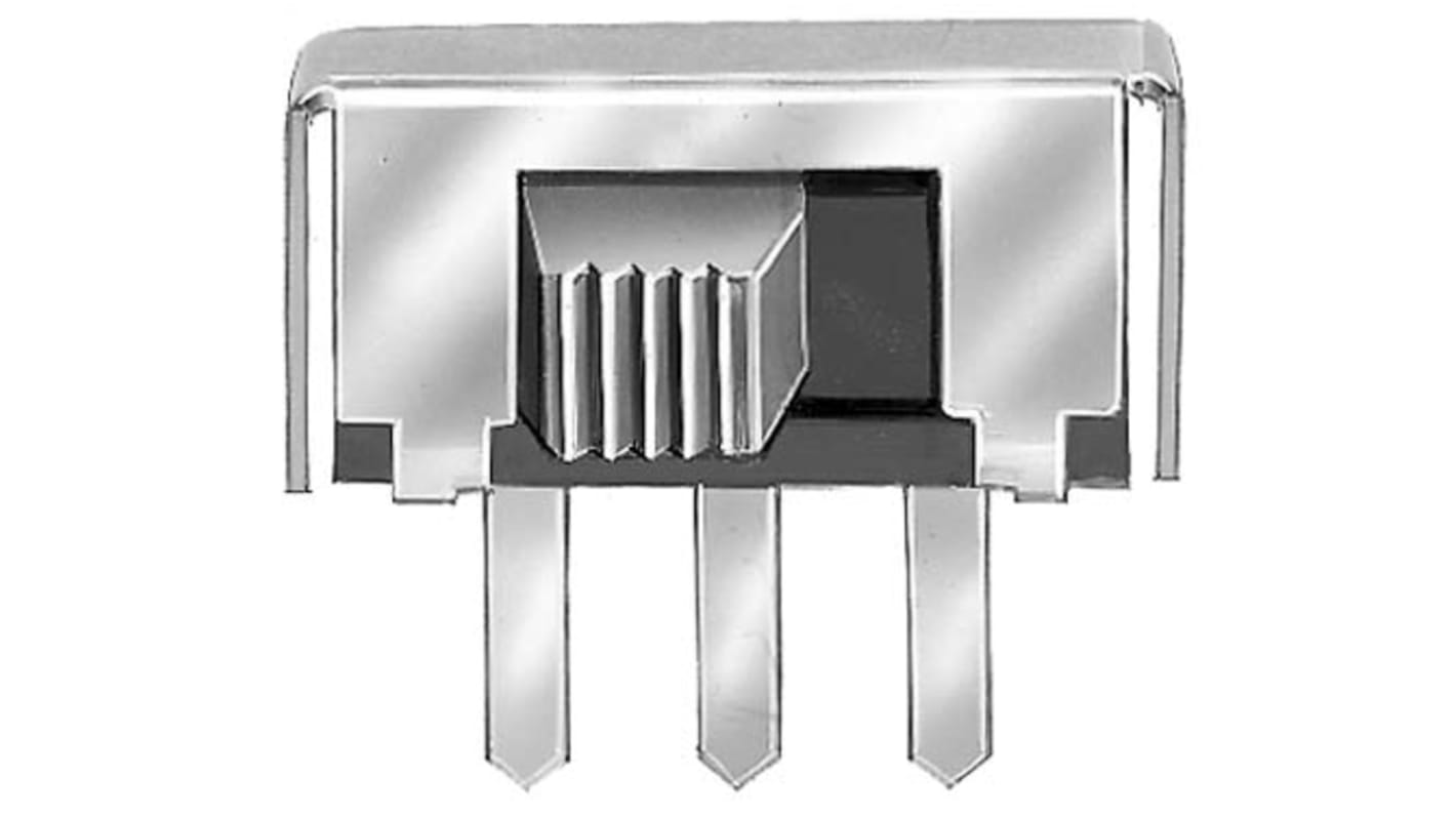 Interruptor de actuador deslizante DPST, Enclavamiento, 350 mA a 30 V dc, Montaje en PCB