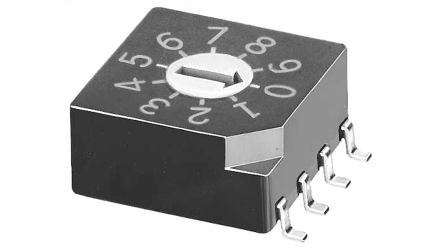 KNITTER-SWITCH 10 Way Surface Mount Rotary Switch, Rotary Coded Actuator