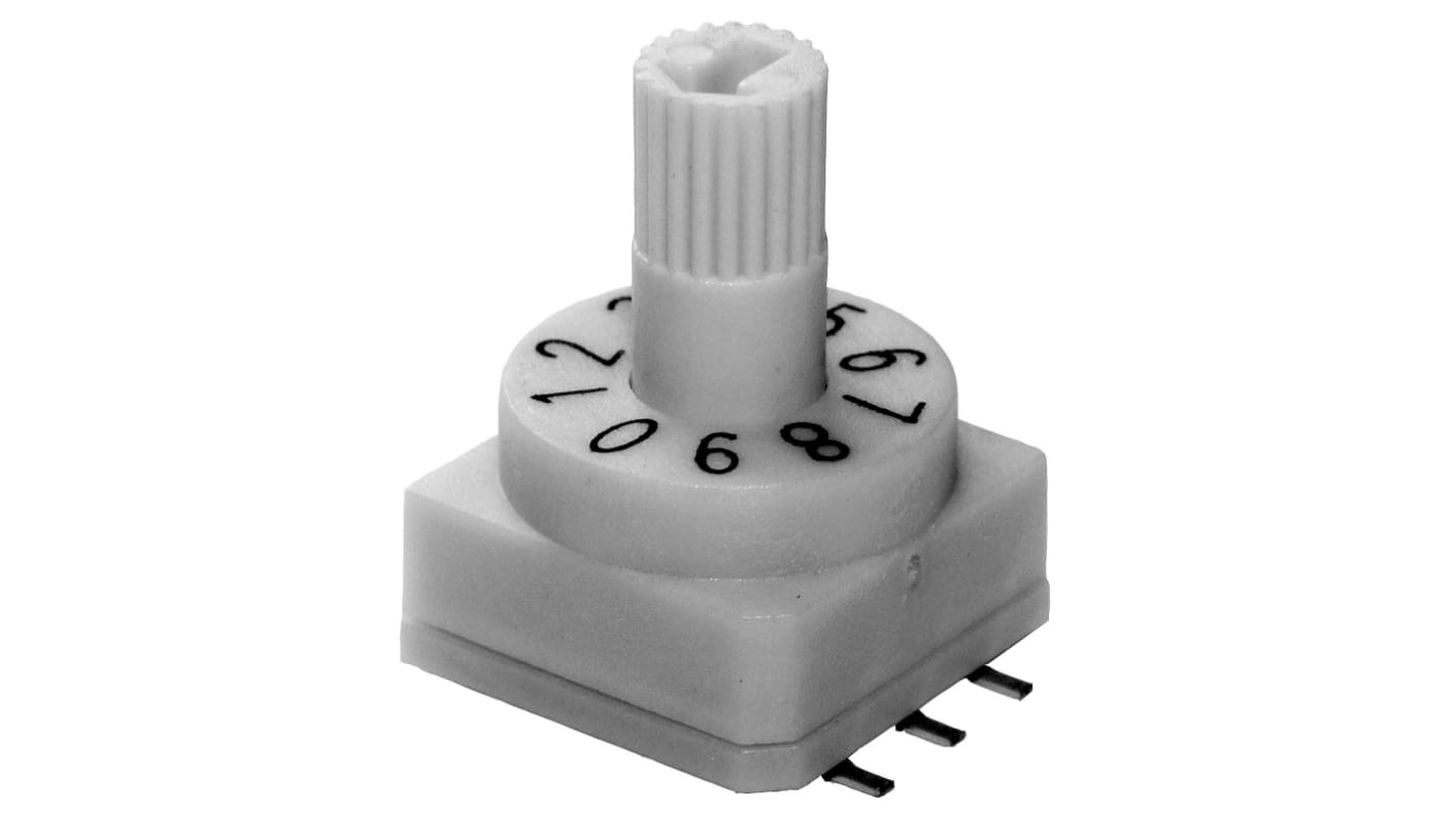 KNITTER-SWITCH 10 Way Surface Mount Rotary Switch, Rotary Coded Actuator, IP67