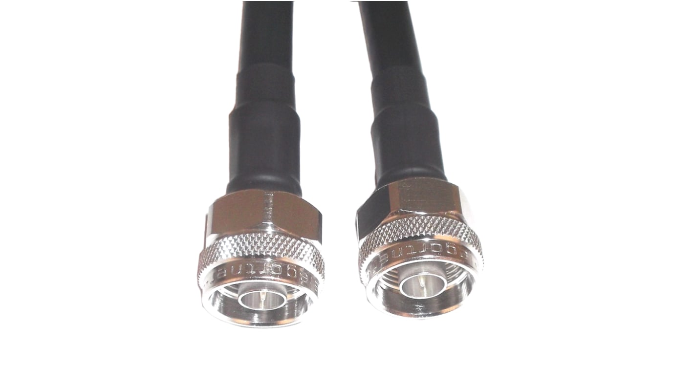 Telegartner Male N Type to Male N Type Coaxial Cable, 2m, RG213 Coaxial, Terminated