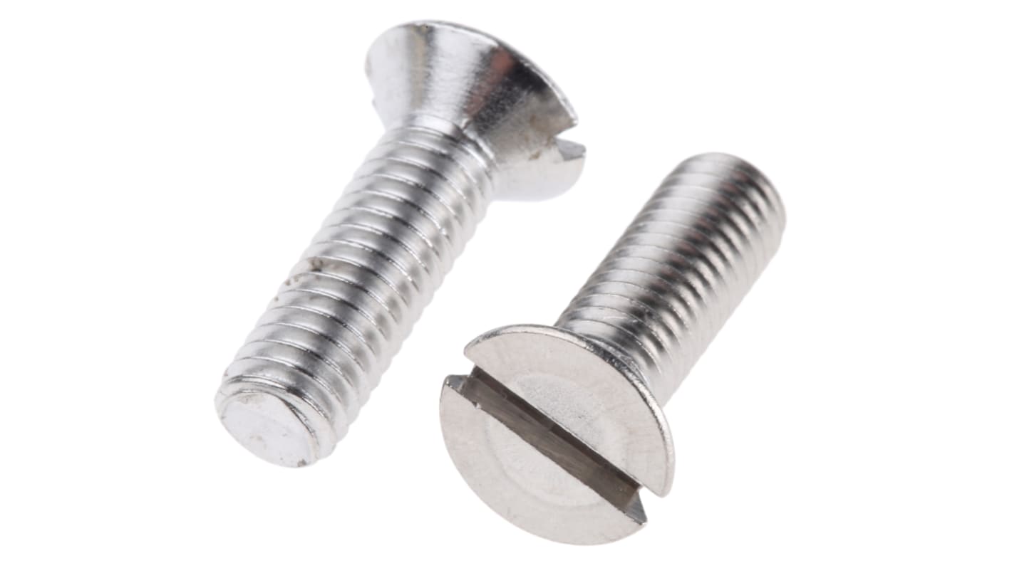 Śruby maszynowe M8 łeb z łbem stożkowym Stal nierdzewna długość 20.0mm skok 1.25mm
