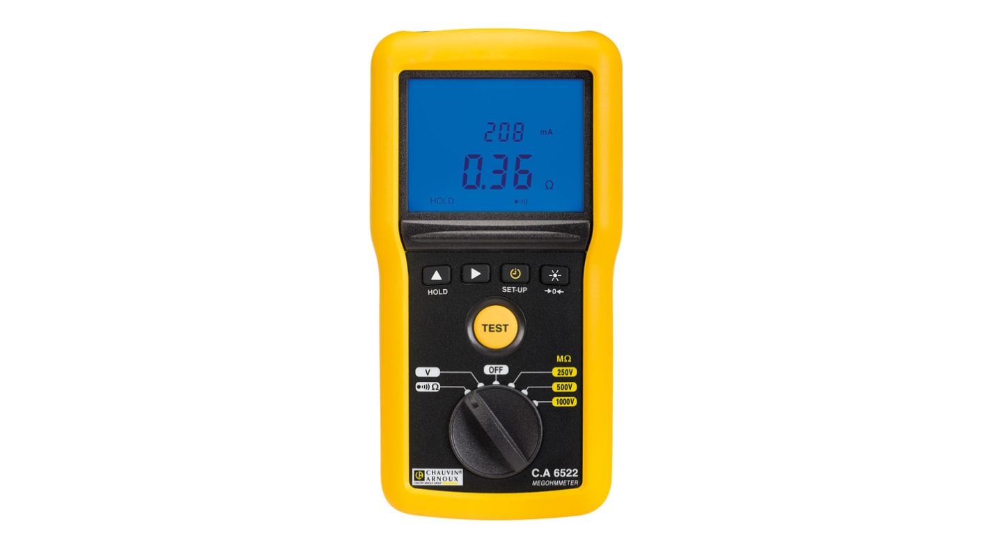 Tester izolacji P01140822 OK. 6522 R., 40GΩ, 200mA, Umax 1000V, CAT IV, Chauvin Arnoux