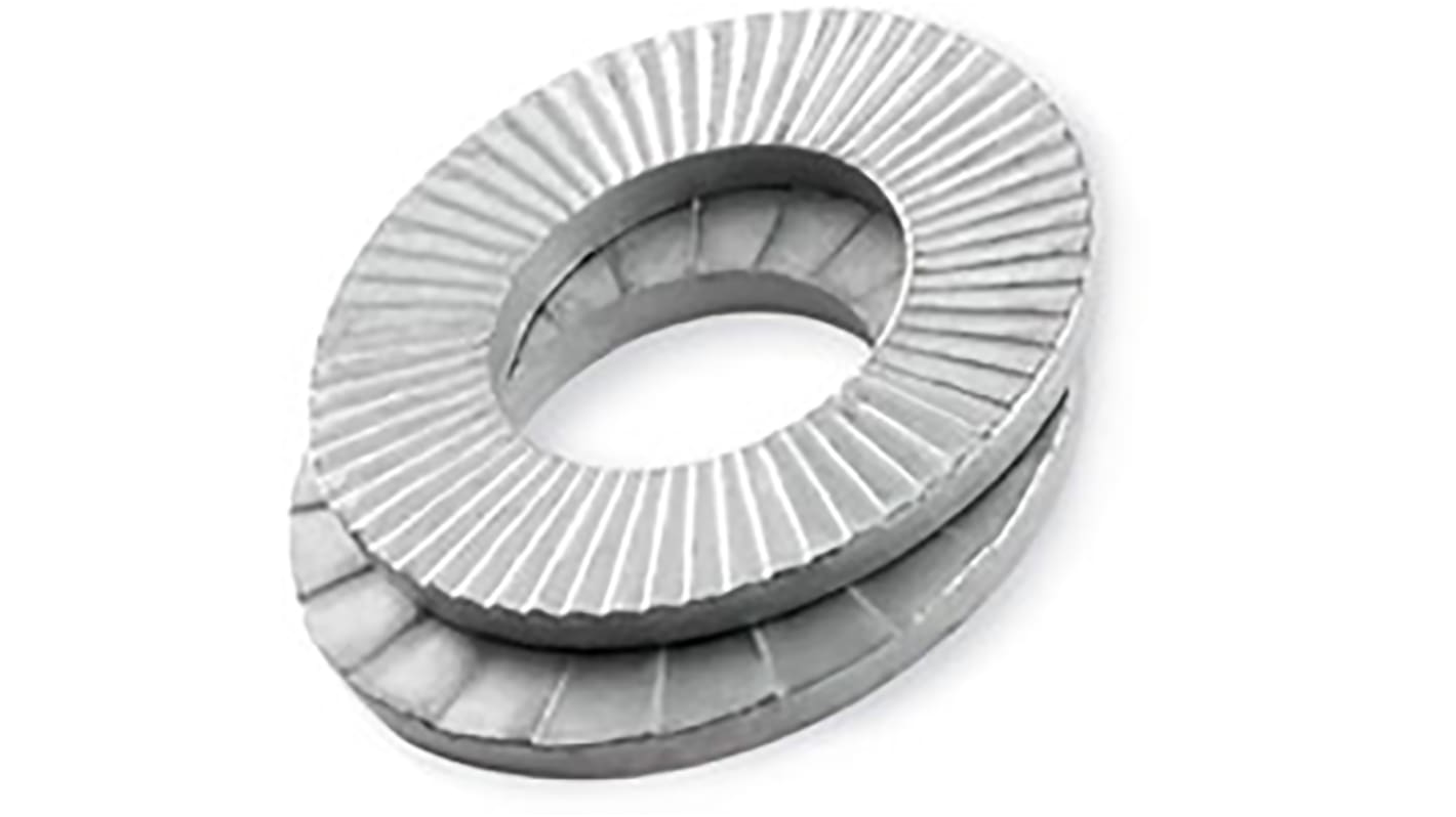 Delta Protekt Steel Wedge Lock Locking & Anti-Vibration Washer, M4