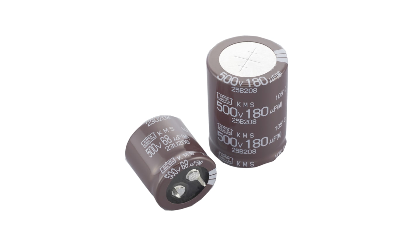 CHEMI-CON KMS Snap-In Aluminium-Elektrolyt Kondensator 180μF ±20% / 400V dc, Ø 25.4mm x 25mm, bis 105°C