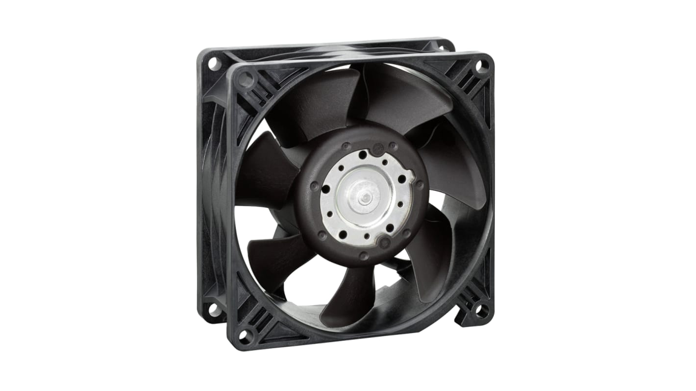 ebm-papst 3250 J - S-Panther Series Axial Fan, 48 V dc, DC Operation, 235m³/h, 24.3W, IP68, 92 x 92 x 38mm