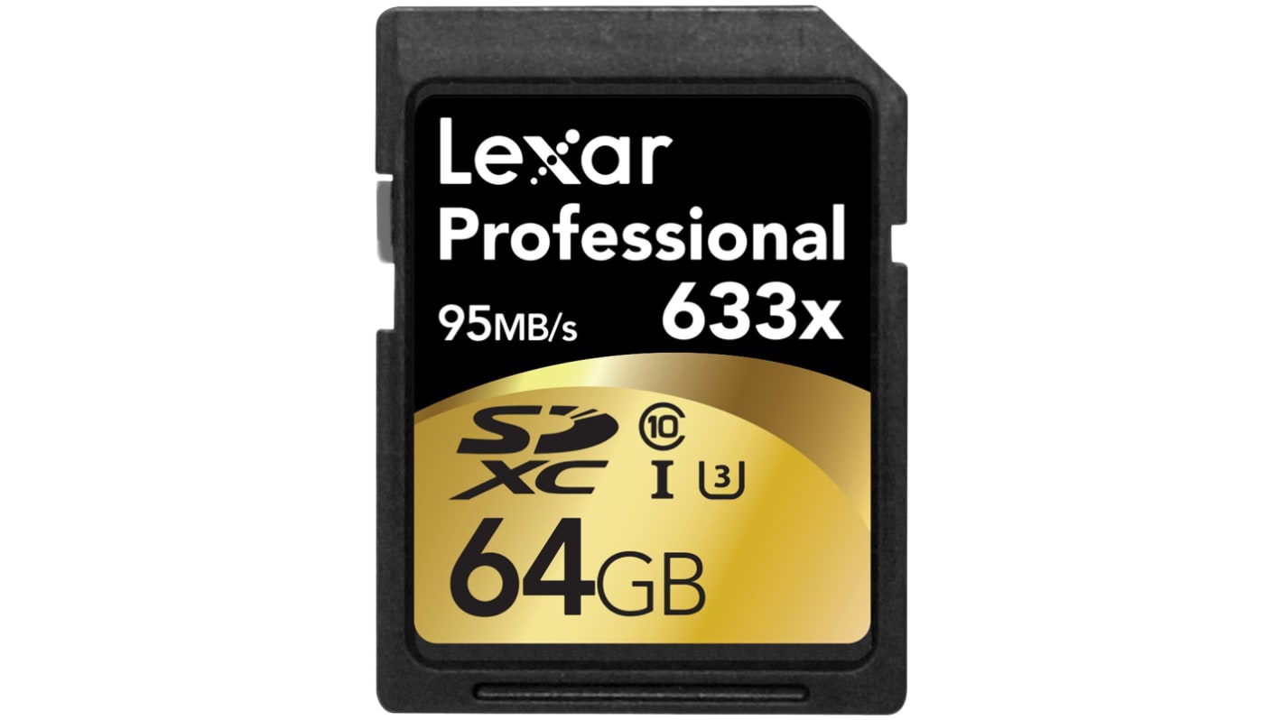 Lexar 64 GB SDXC SD Card, Class 10, UHS-1 U3