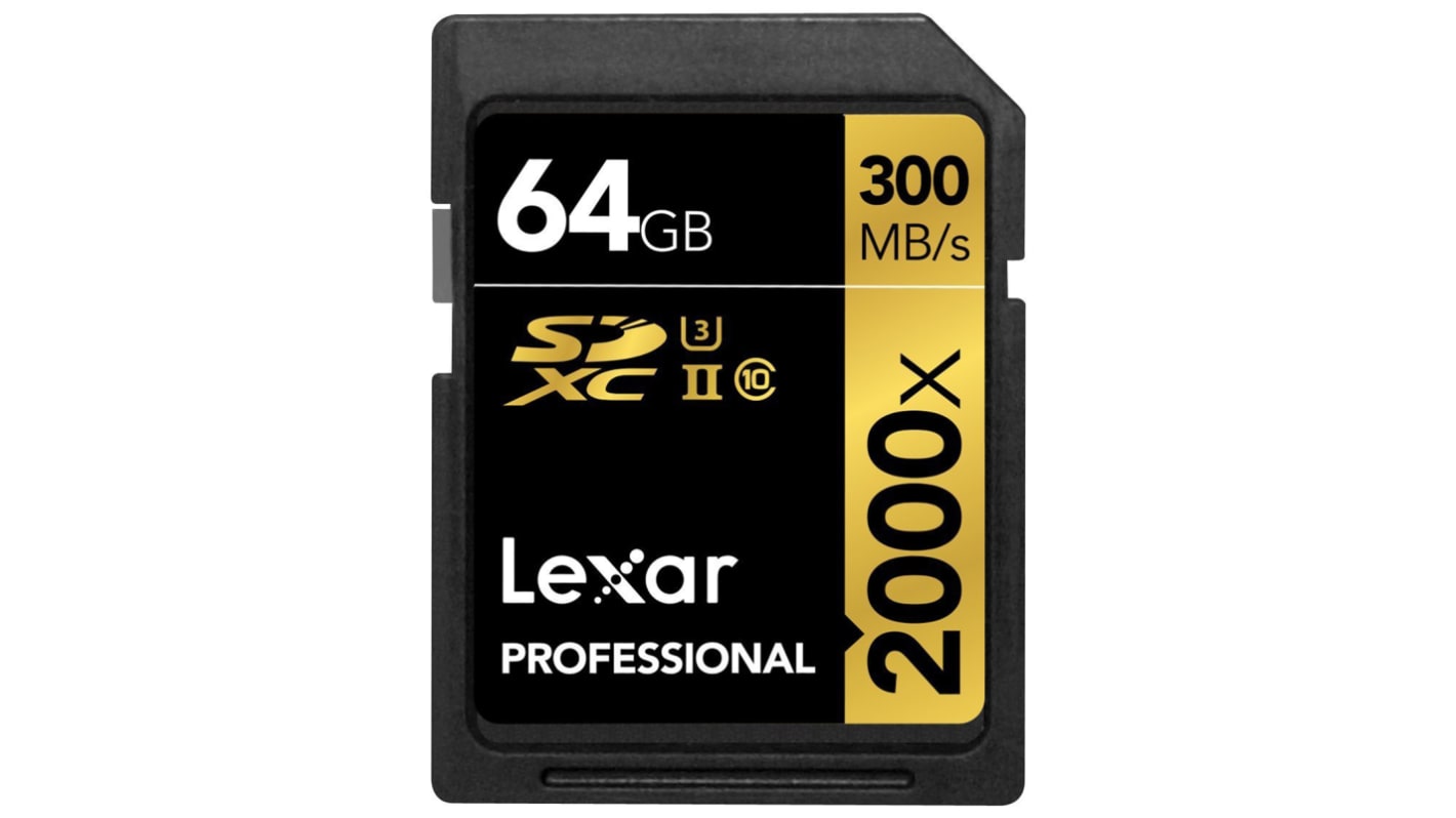 Lexar 64 GB SDXC SD Card, Class 10, UHS-2 U3