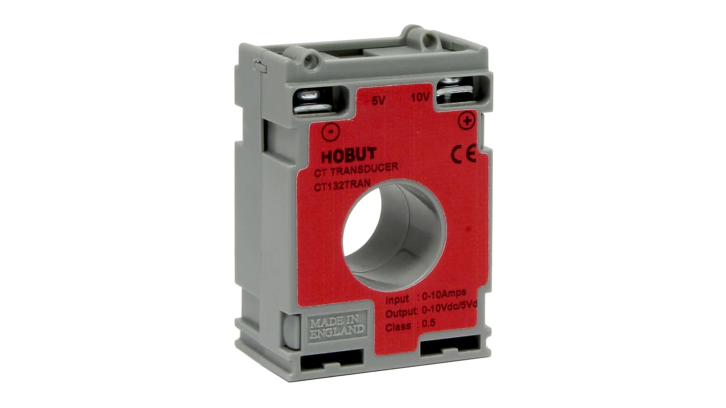 HOBUT CT132TRAN 変流器, 10A, 10:1, 21mm, DINレール