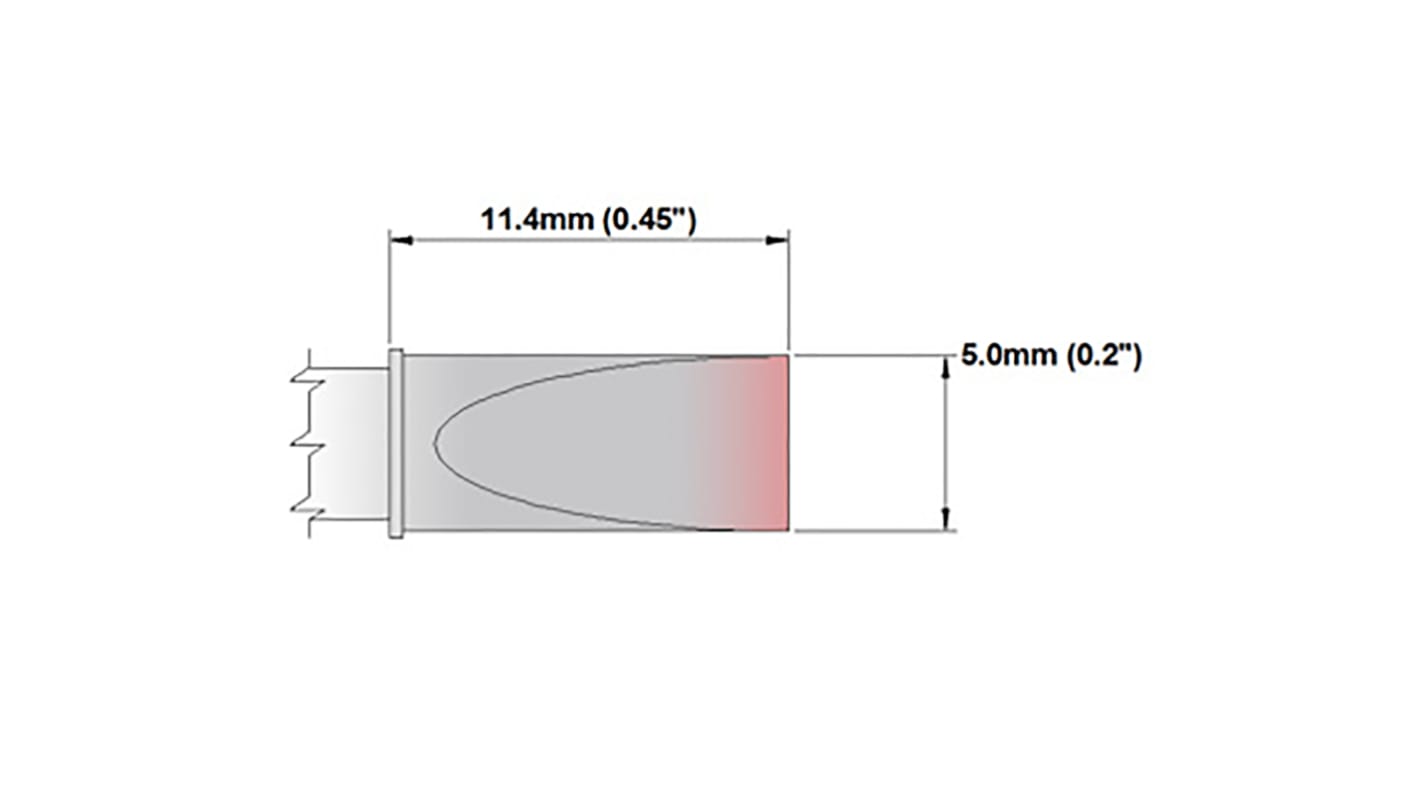 Thermaltronics 5 mm Straight Chisel Soldering Iron Tip