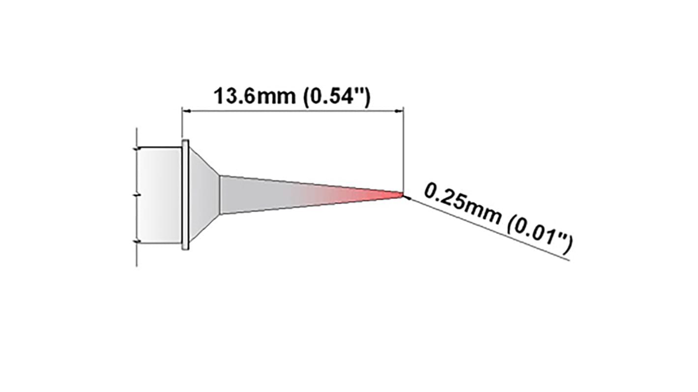 Thermaltronics 0.25 mm Micro Fine Soldering Iron Tip for use with TMT-2000S-SM