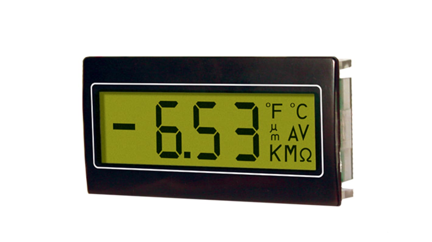 Trumeter LCD Digital Panel Multi-Function Meter for Voltage, 68mm x 33mm