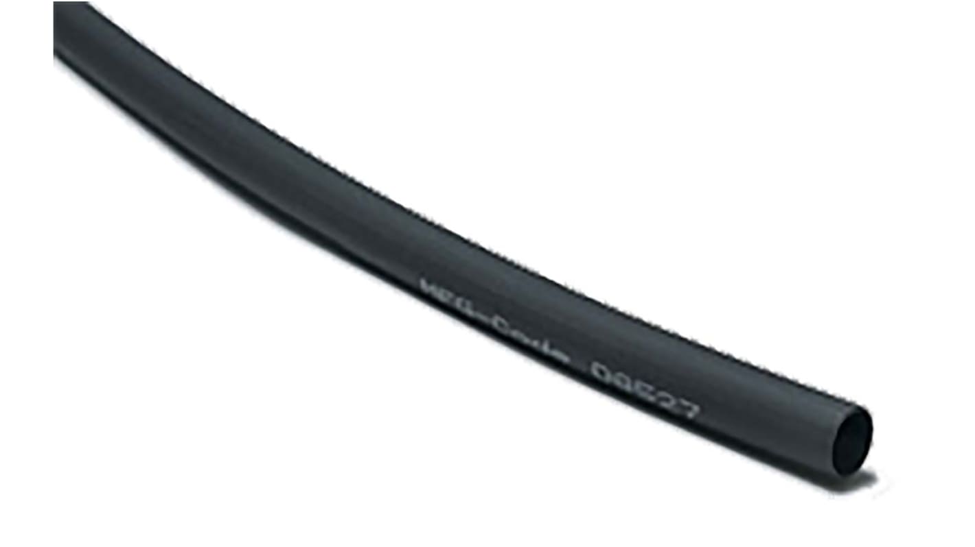 HellermannTyton Halogen Free Heat Shrink Tubing, Black 3.2mm Sleeve Dia. x 150m Length 2:1 Ratio, SE28 Series